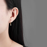 Корейские универсальные ретро дизайнерские модные серьги с цирконом, простой и элегантный дизайн, оптовые продажи