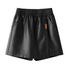 黑色PU皮半身裙女2025秋季新款高腰显瘦气质辣妹A字裙小个子裙裤