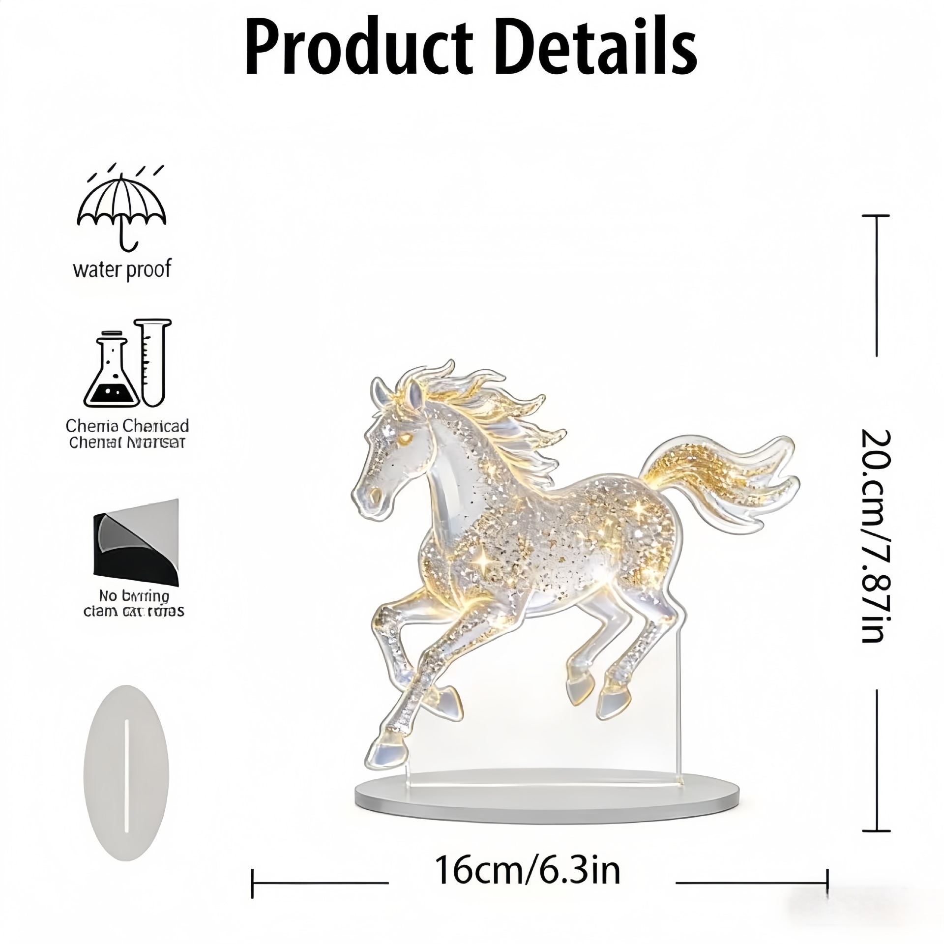 Colgante transfronterizo nuevo año del caballo 2026 acrílico 2D decoración de escritorio para el hogar decoración de la sala de estar decoración de vacaciones del dormitorio