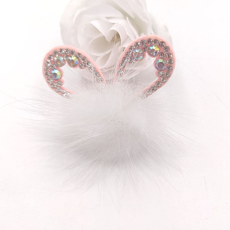 Pink white mink hair A model