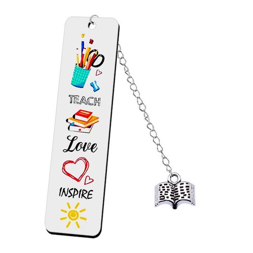 New stainless steel color printed cultural and creative bookmarks, thanksgiving student commemorative gifts, book pendants, Christmas souvenirs