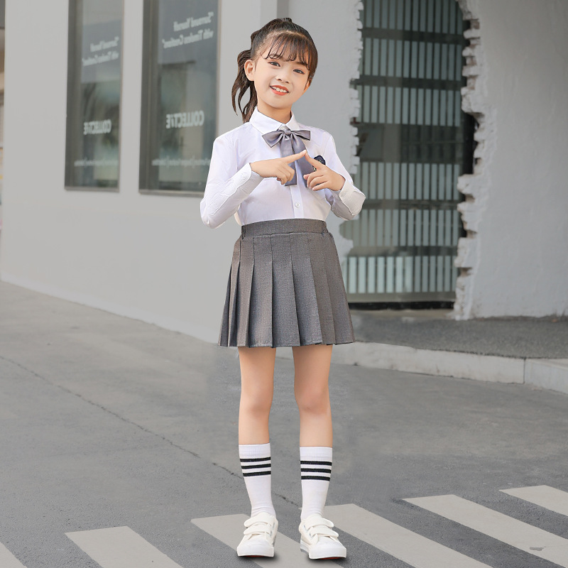 Nuevo uniforme escolar de jardín de infantes para niños foto de graduación 61 uniforme de rendimiento de coro uniforme de clase de estudiante de escuela primaria traje de falda de Liga