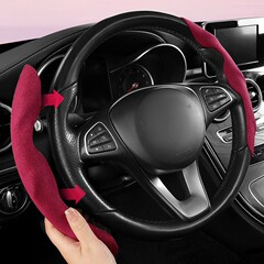 車のハンドルカバーは毛皮のカード式の車のハンドルカバーをひっくり返します。