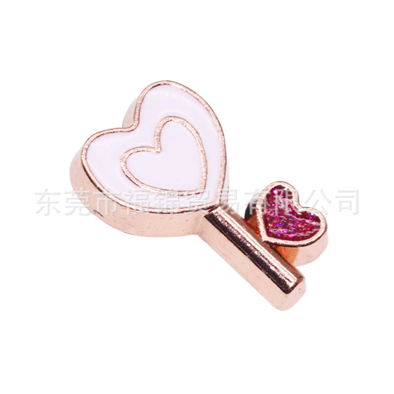 Nuevos accesorios de zapatos de hormigón, botones de zapatos de fruta metálica, accesorios de zapatos de flores del centro comercial