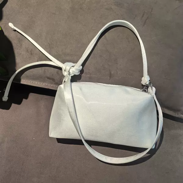 Yun Zhi Qi Underarm Bag, Silk Lacquer Bag, Plain Lacquer Bag, Crossbody Bag, Pleated Small Square Bag, Glitter Fabric Bag, Solid Color