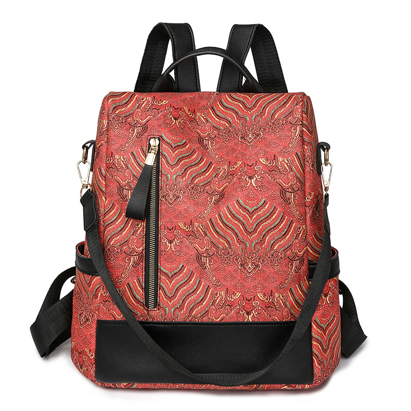 Fábrica al por mayor 2024 nuevas señoras de cuero suave mochila antirrobo moda tendencia mochila de viaje urbano de gran capacidad