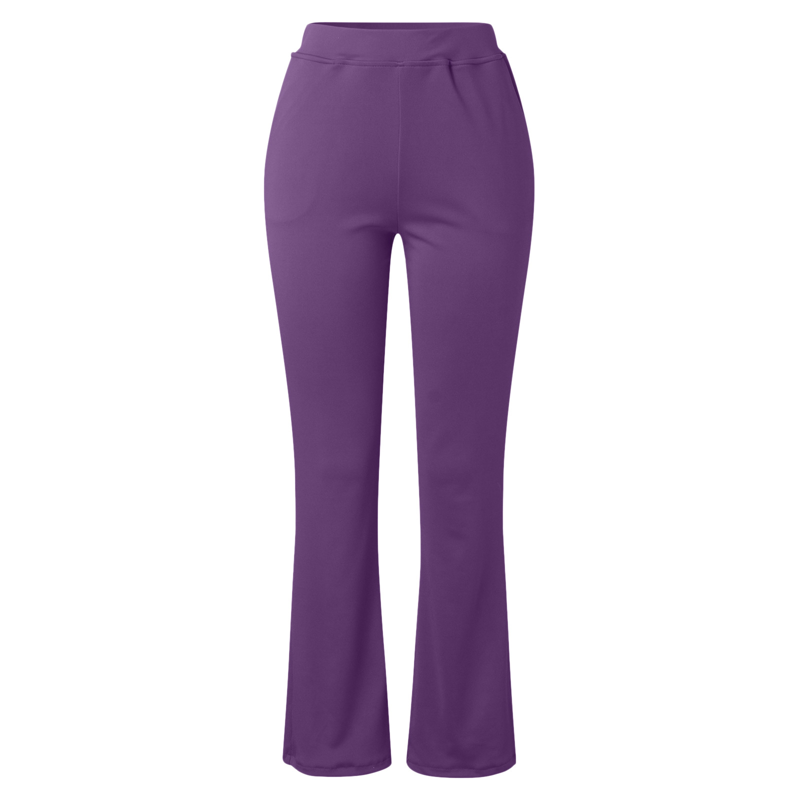 Summer, Spring Season Women's Office Business Solid Color Full Length Pocket Dress Pants