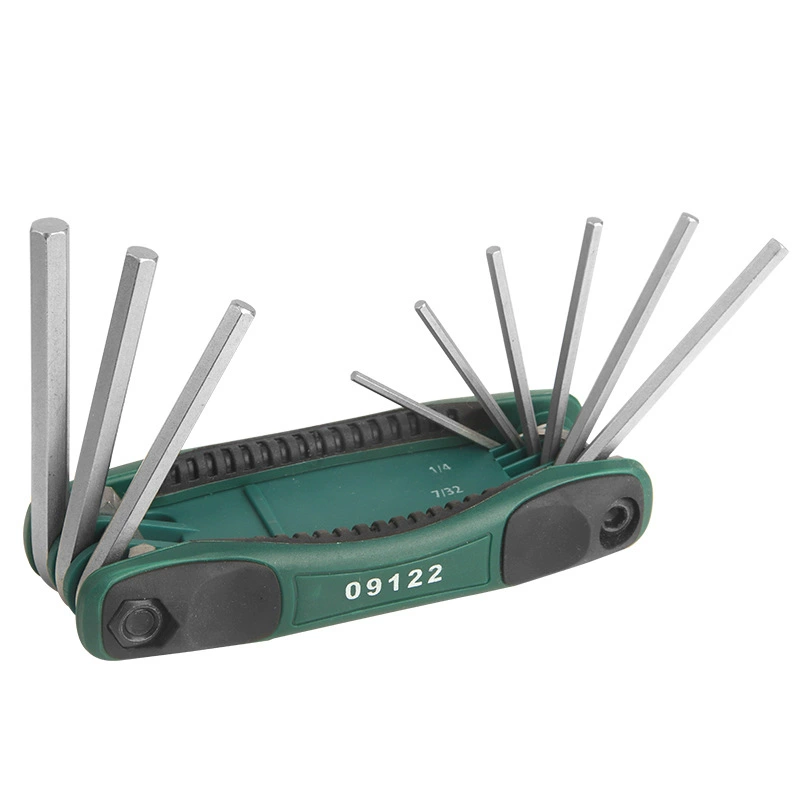 Набор шестигранных ключей SATA, 9 предметов, портативный мини, плоский торец