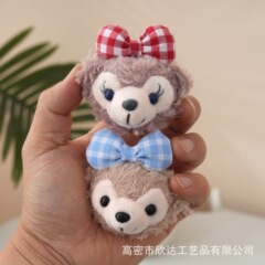 かわいいダフィー熊のぬいぐるみのシェリー薔薇かわいい頭飾りのぬいぐるみの新しい材料の人形