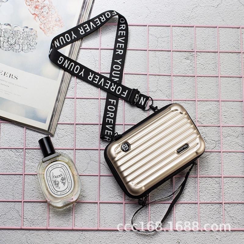 Factory wholesale LOGO small PC cosmetic bag portable overnight wash box gift promotion shoulder slung bag women