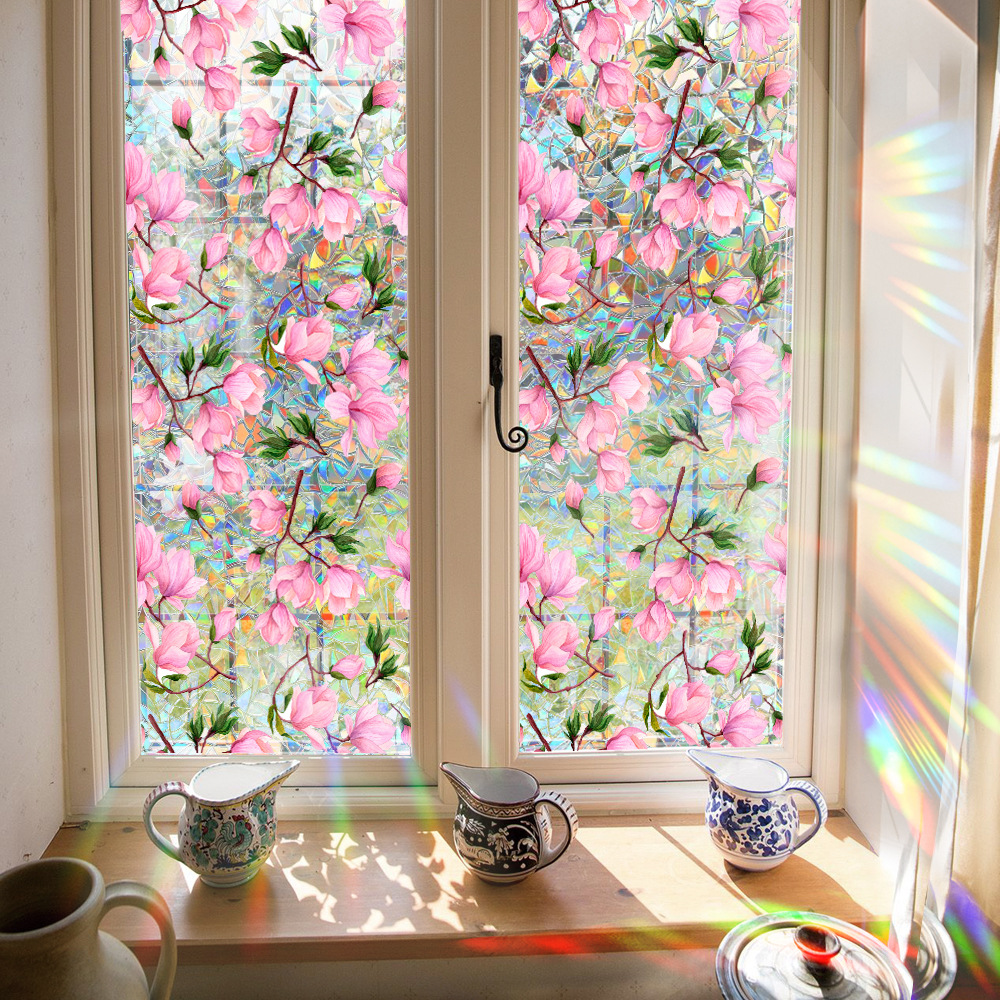 140g Weight Glass paster Home Textiles & Decor Type PVC Material Leaf Pattern Casual, Pastoral Style Casual Pastoral Leaf PVC Glass Paster Wall Art 152