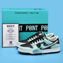 新款aj莆田低帮DUNK黑白反转男休闲鞋情侣鞋女板鞋时尚工业蓝灰紫