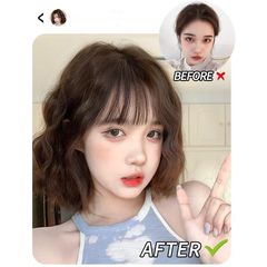 Full Head Cover for Women - Summer Short Hair Wig with Round Face Short Wavy Style, Natural and Youthful, Wool Fleece Fiber Wig for Influencers