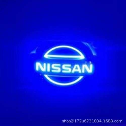 Suitable for 5D Nissan Car Logo Light-Up Led Rear Emblem Lights for X-Trail, Patrol, Tiida, Livina, and Duke