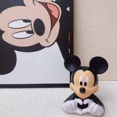創意的な漫画の愛のミッキー・ミニーの半身のデスクトップの創意的な置物