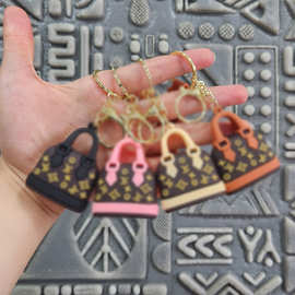 驴家外贸热销系列时尚金属包包挂饰老花钥匙挂件汽车钥匙链钥匙扣