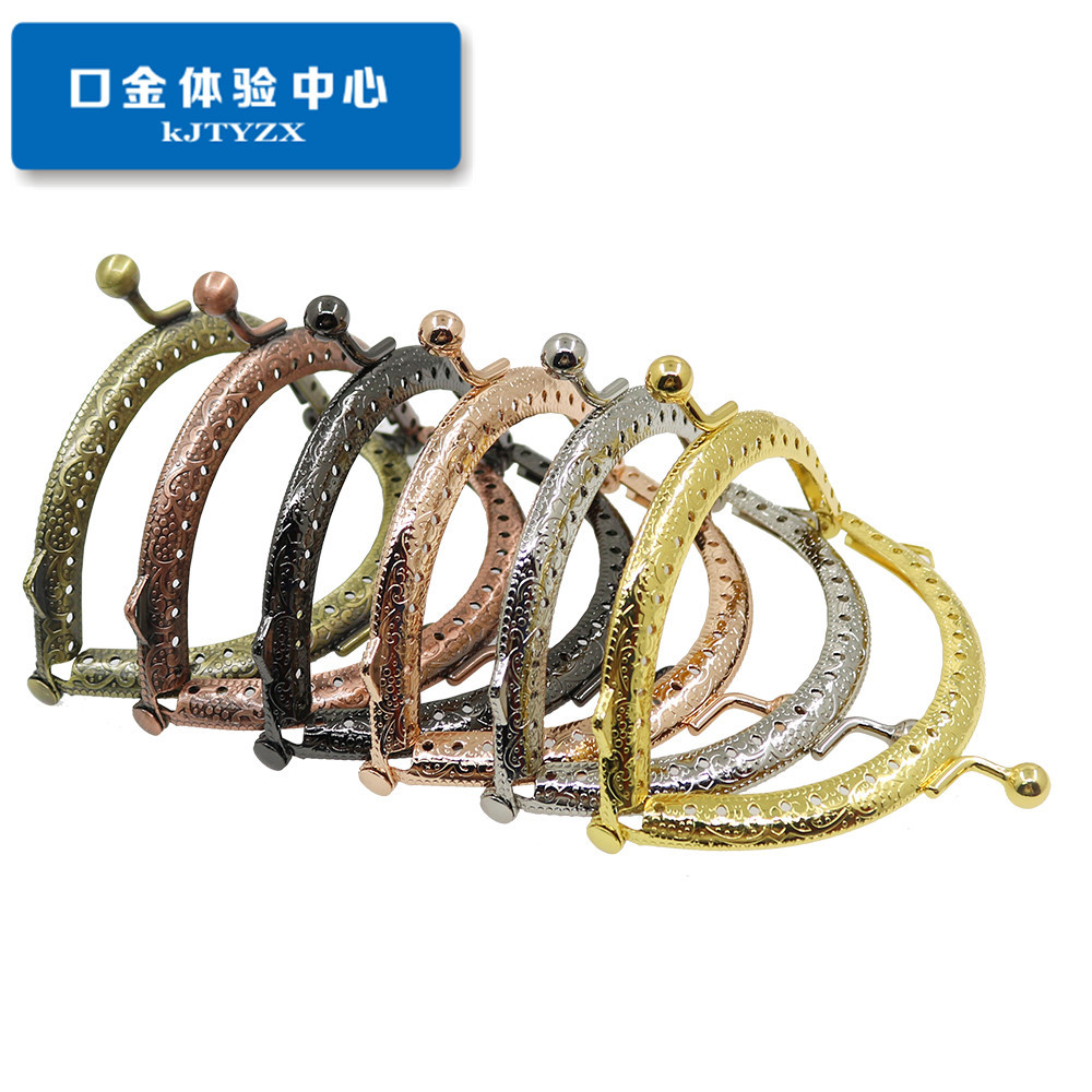 Precio especial: orejas de doble oreja 8.5CM máquina de relieve semicircular encabezada oro bolsas DIY accesorios de bolsas de oro