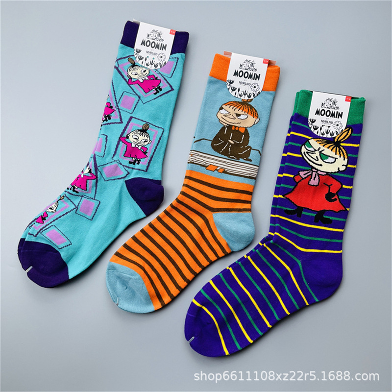 New Yamei Moomin Cartoon Socks for Women, Mid-High Tube, Versatile for All Seasons, Cotton Socks, Calf Socks, Colorful Trendy Socks Wholesale New Yamei Moomin Cartoon Socks for Women, Mid-High Tube, Versatile for All Seasons, Cotton Socks, Calf Socks, Colorful Trendy Socks Wholesale