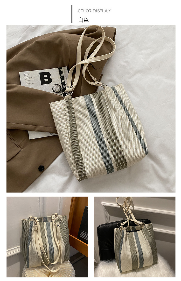 202g Weight Polyester Lining Material Zipper Closure Type Single Shoulder Strap Strap Type Tote Bag Bags Type Casual Occasion Canvas Material Solid Color Pattern All Seasons Season Women's Gender Streetwear Style Square Shape White, Black Color Small Size Small Canvas Streetwear Tote Bag 5