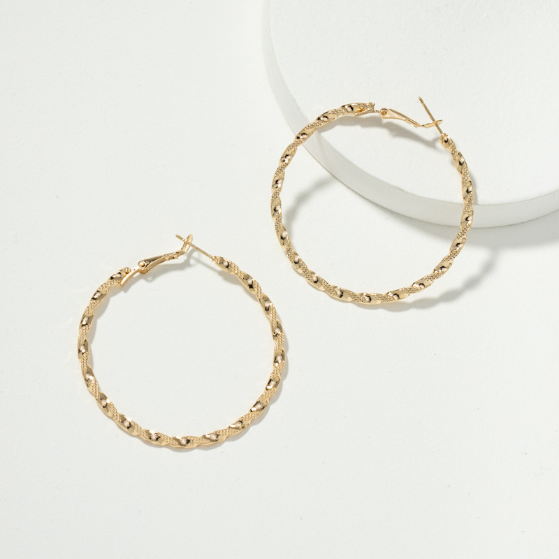 Simple Circle Earrings Wholesale display picture 3