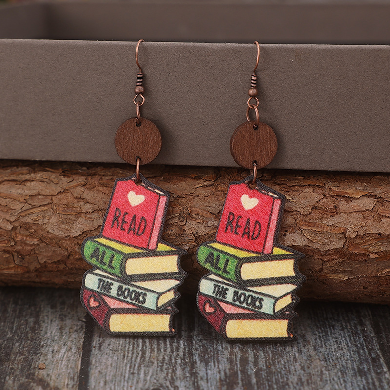 retro wooden earrings