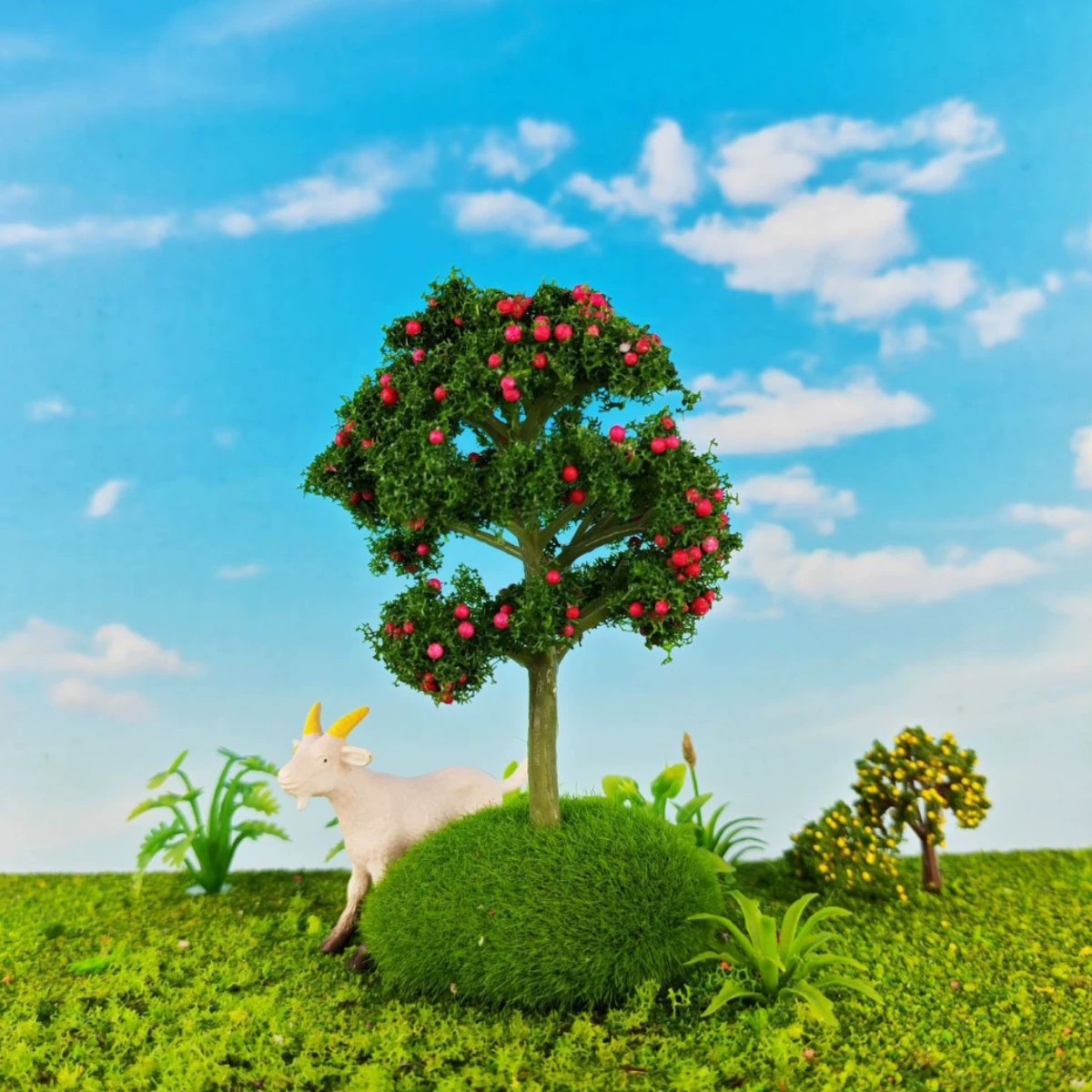 Архитектурная модель песочного стола, архитектурная модель, микроландшафтное украшение, искусственная пластиковая цветочная модель, подставка для баньяна