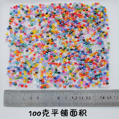 1kg diy colored beads translucent glass flat beads colored glaze red blue small beads colorful rice beads mosaic