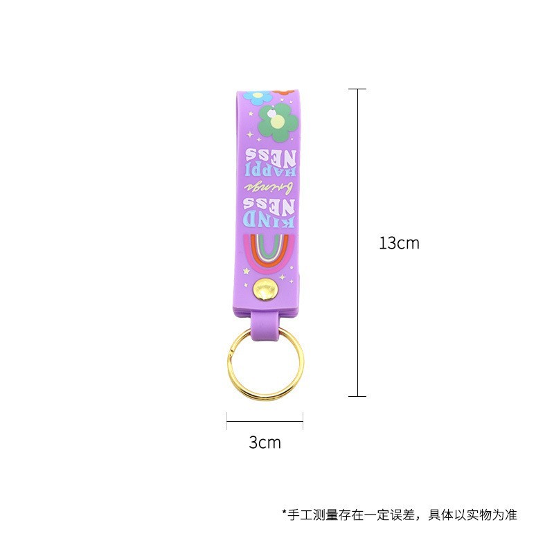 Fábrica transfronteriza venta caliente llavero de silicona impresión de transferencia térmica creativa de dibujos animados llave de silicona colgante pequeño regalo en stock