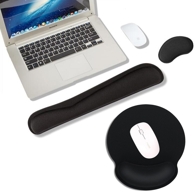办公无线键盘手托鼠标腕托记忆海绵护腕硅胶等材质护腕电脑鼠标垫