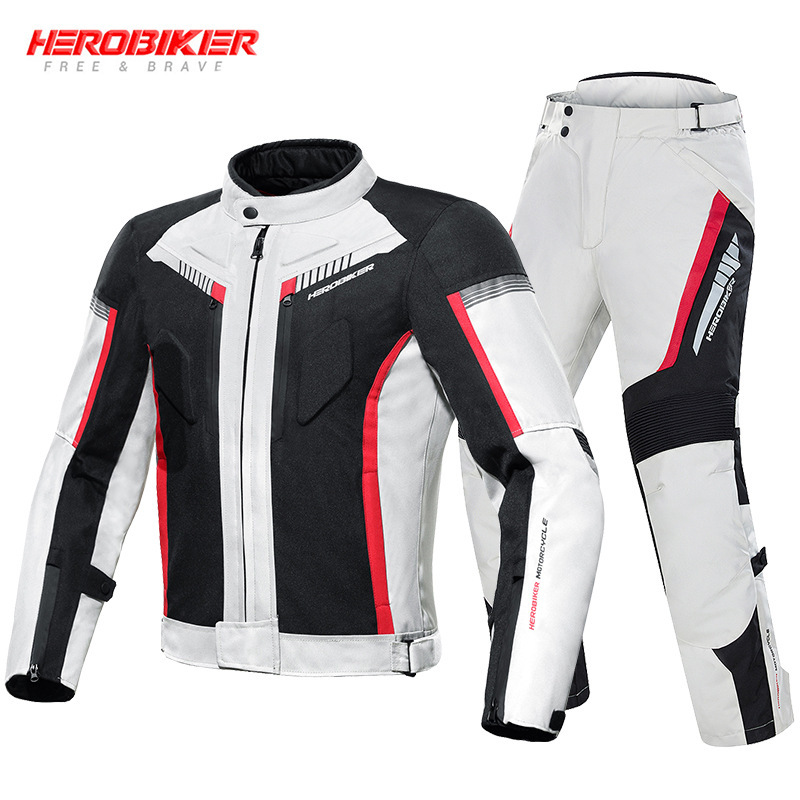 Cycling clothing for all seasons, men's motorcycle mesh breathable off-road racing suit, anti-fall, cushioned, waterproof, windproof, and wear-resistant gear Cycling clothing for all seasons, men's motorcycle mesh breathable off-road racing suit, anti-fall, cushioned, waterproof, windproof, and wear-resistant gear
