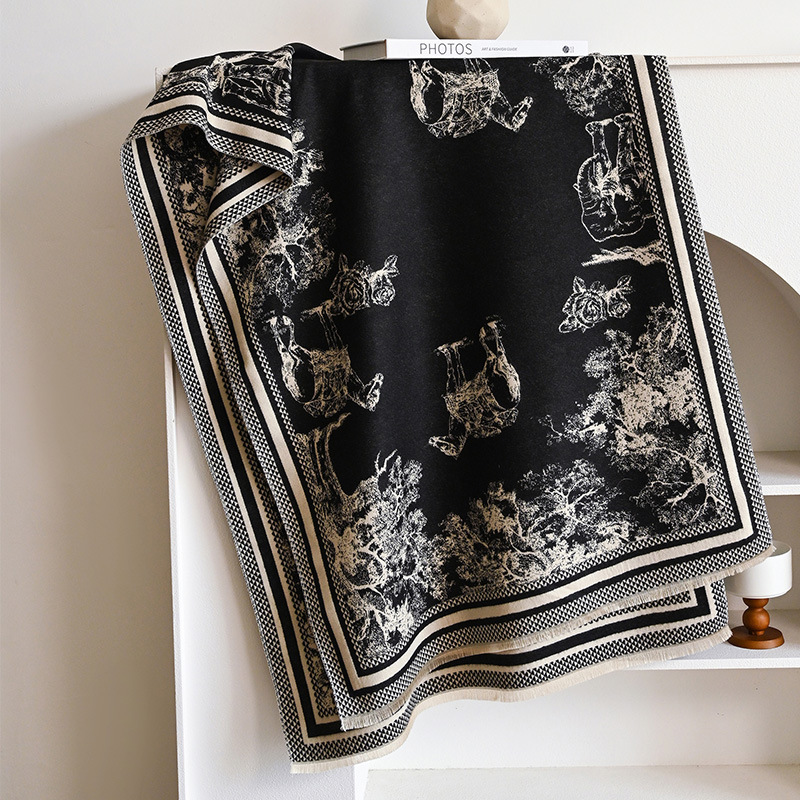 Sciarpa unisex Moda Sciarpa in cashmere letteraria e artistica Moda Sciarpa lunga Scialle antifreddo di alta qualità_voghion.com