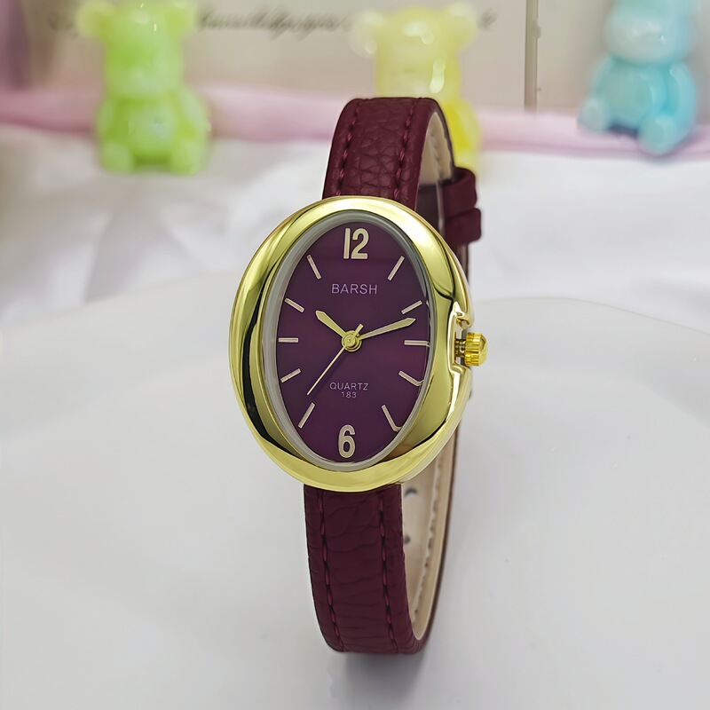 Oval New Women's Watch, Exquisite and Versatile Women's Watch, Quartz Pigeon Egg-Shaped Student Niche High-End Quartz Watch Oval New Women's Watch, Exquisite and Versatile Women's Watch, Quartz Pigeon Egg-Shaped Student Niche High-End Quartz Watch