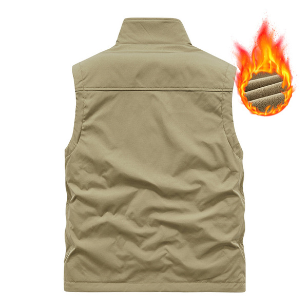 Double-sided demi-season warm vest for leisure