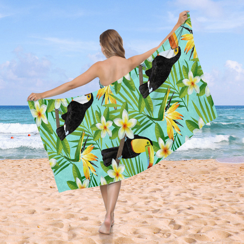 Waffle toallas de playa Amazon venta caliente vacaciones de playa al aire libre absorción de agua engrosada piña toallas de baño de impresión digital