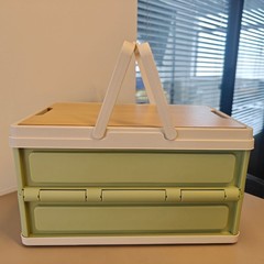 18L 木製カバー折りたたみバスケット収納ボックス手持ちギフト収納ボックス中秋節女神子供の日