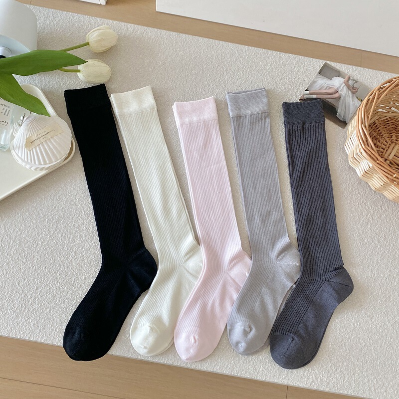 White Socks for Women, Summer Thin Style, Seamless Knee-High Socks, Ballet Style, Miu Series, Anti-Pilling Calf Socks White Socks for Women, Summer Thin Style, Seamless Knee-High Socks, Ballet Style, Miu Series, Anti-Pilling Calf Socks