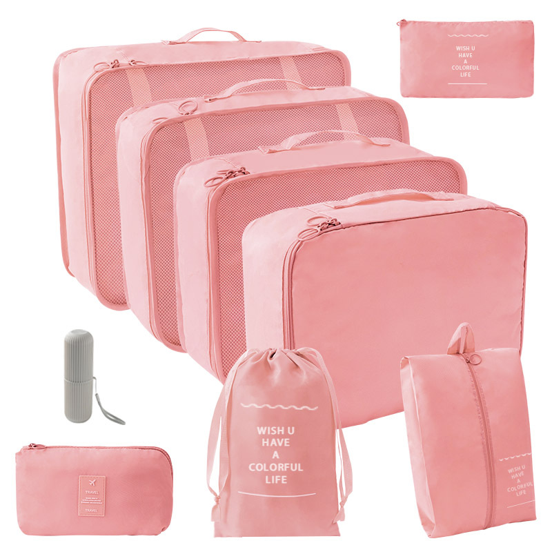 9 피스 세트 [7 피스 세트 + 디지털 백 + 워시 컵] 핑크