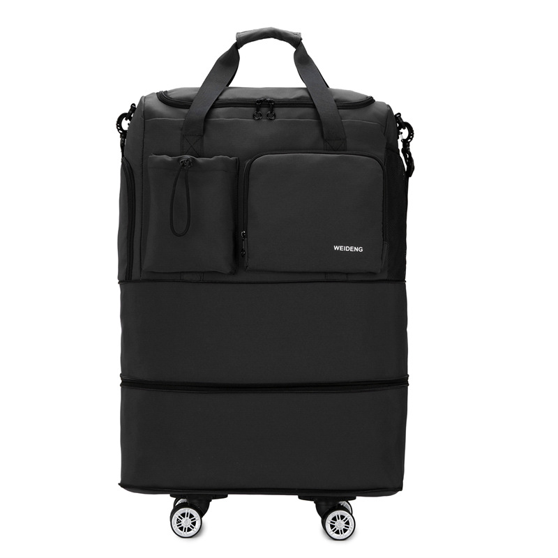 Bolsa de viaje plegable con ruedas de tela Oxford, gran capacidad, para viajes de negocios