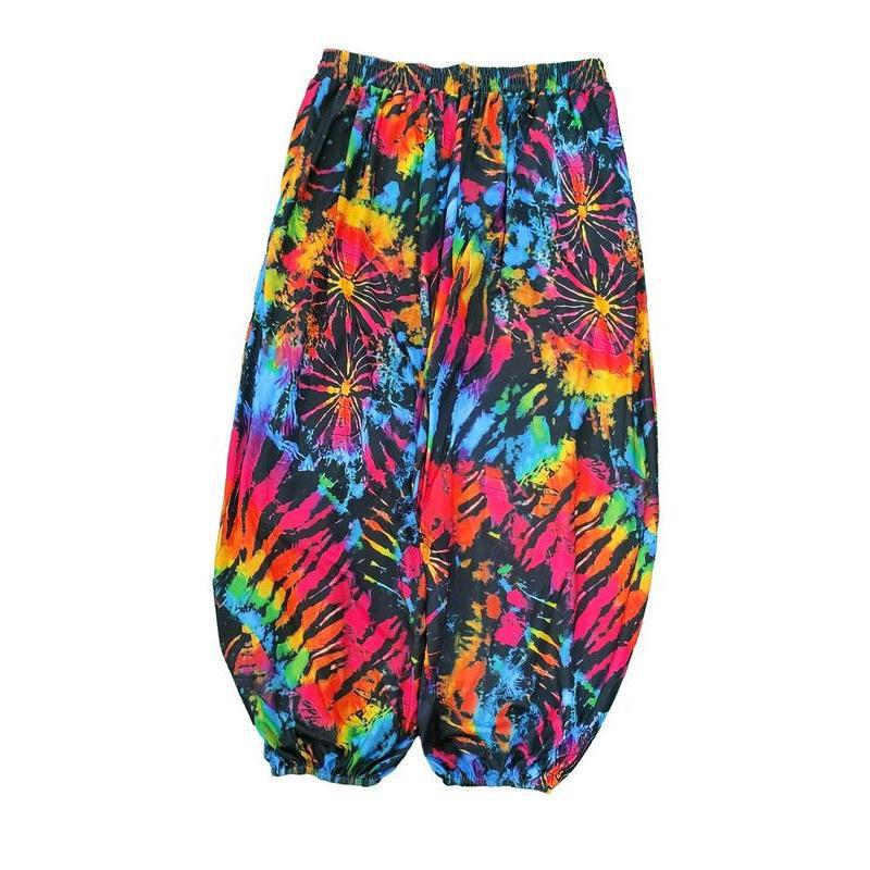 Y4369 Dropshipping Aliexpress Amazon Cross-Border New Sports Pants Large Size Tie-Dye Drawstring Waist Jogging
