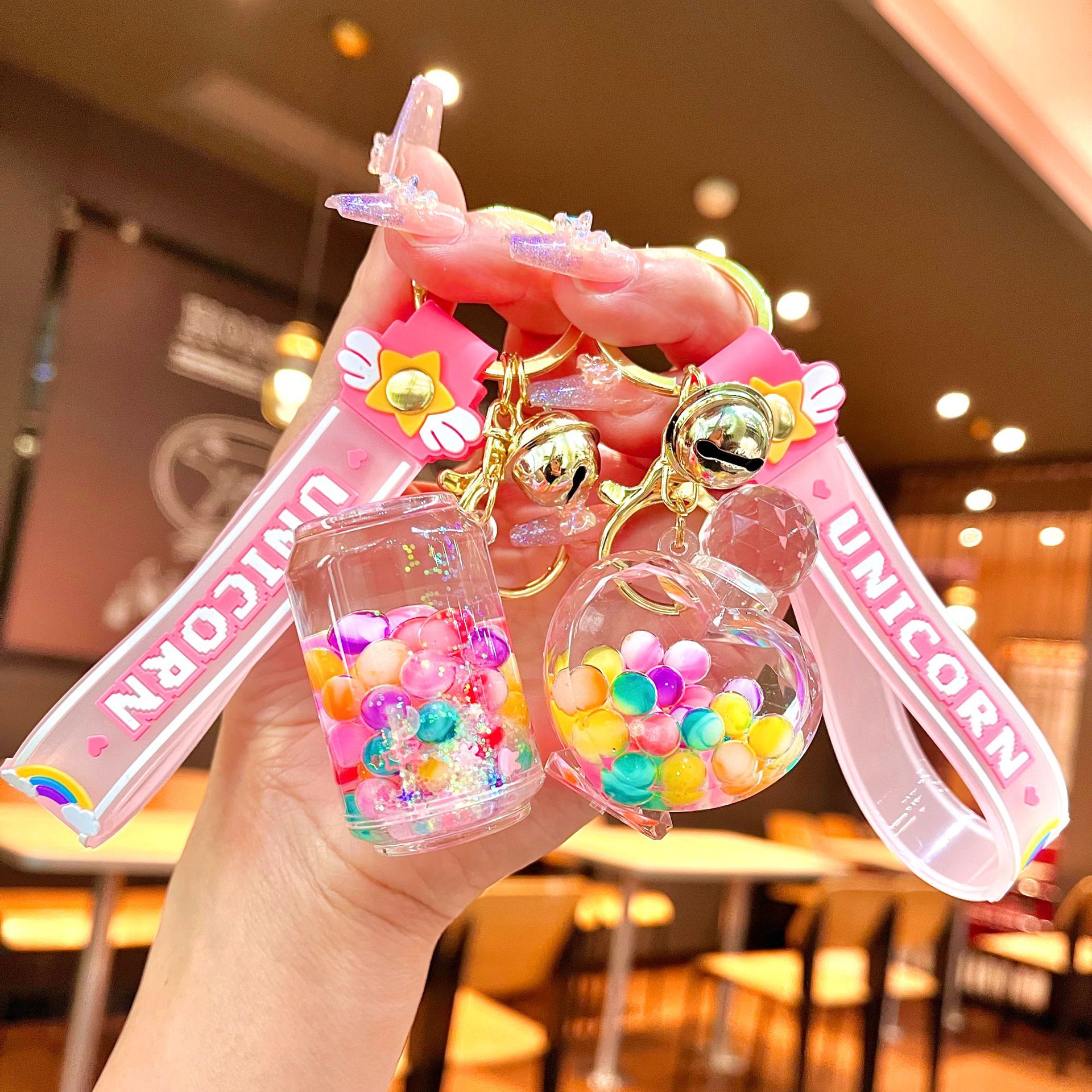 Cartoon Style Cute Rabbit Candy Arylic Women'S Bag Pendant Keychain display picture 1