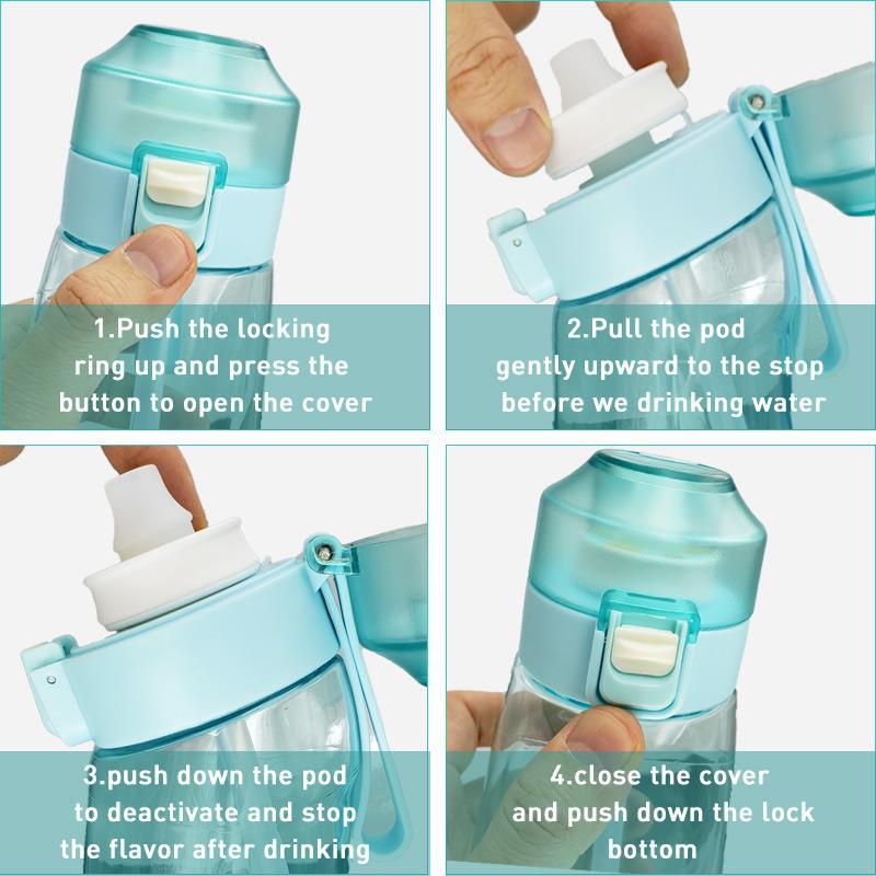 Transfronteriza nueva protección del medio ambiente nuevo material Tritan al aire libre fitness deportes taza de agua fragancia taza aroma hervidor 650ml