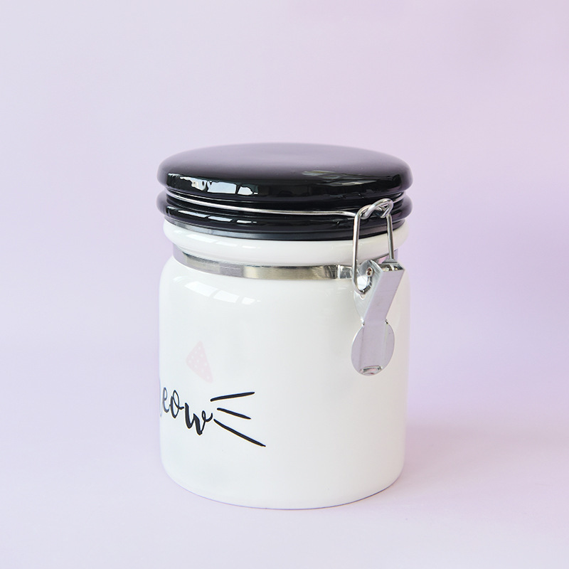 Tarro sellado con hebilla Tarro de almacenamiento grande con tapa Tarro de té redondo Tarro de almacenamiento de granos integrales de alimentos Subenvasado