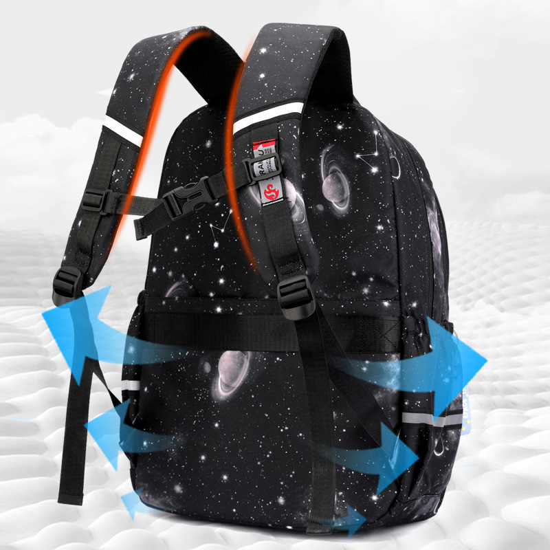 Nuevos productos de pescado natural transfronterizo mochila escolar para niños de grado 4 - 6 estudiantes de secundaria secundaria impresión mochila de hombro