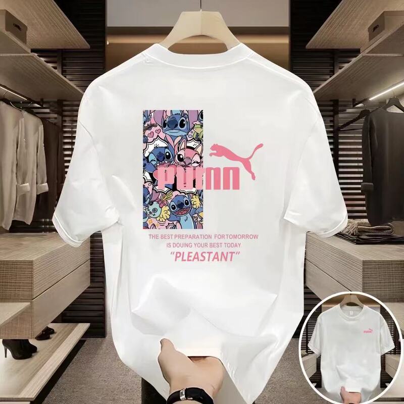 European Short-Sleeved T-Shirts for Men and Women, New Summer American Stitch Printed Sports T-Shirts, Loose Tops, Trendy T-Shirts European Short-Sleeved T-Shirts for Men and Women, New Summer American Stitch Printed Sports T-Shirts, Loose Tops, Trendy T-Shirts