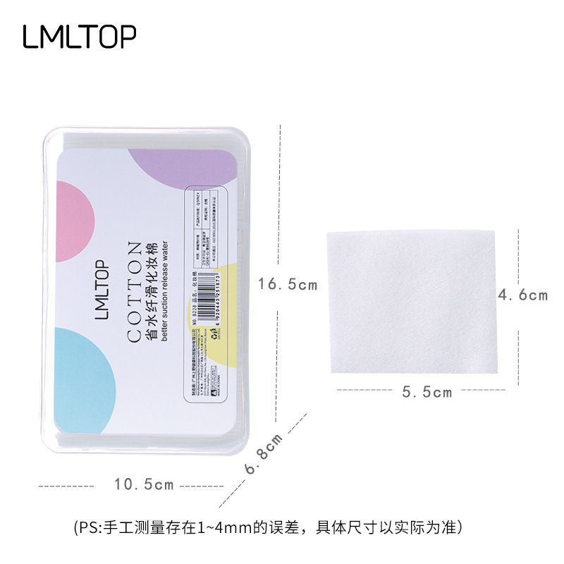Ramila 1000 piezas en caja delgada de algodón cosmético spunlace no tejido de compresión húmeda hoja de algodón cosmético B228 Factory Express