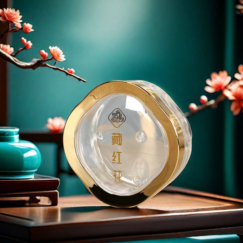 メーカー直販の新型チベット紅花缶西紅花アクリル透明箱潘紅花の美しい5グラムの瓶|undefined