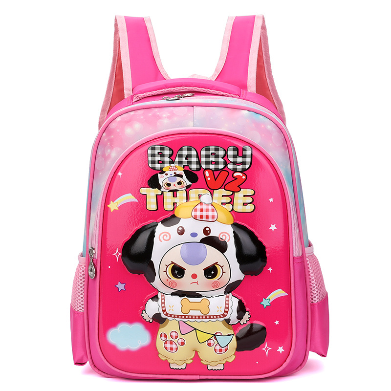 Mochila escolar de tres años para bebé Mochila escolar de jardín de infantes de dibujos animados para niños y niñas lindos Mochila para niños para reducir la carga Mochila de gran capacidad