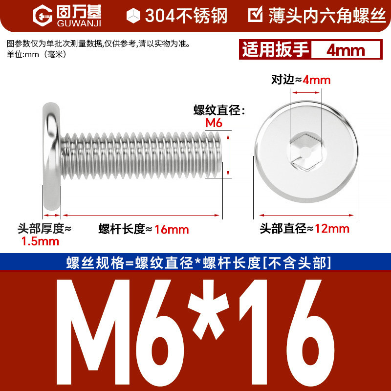 304 M6*16