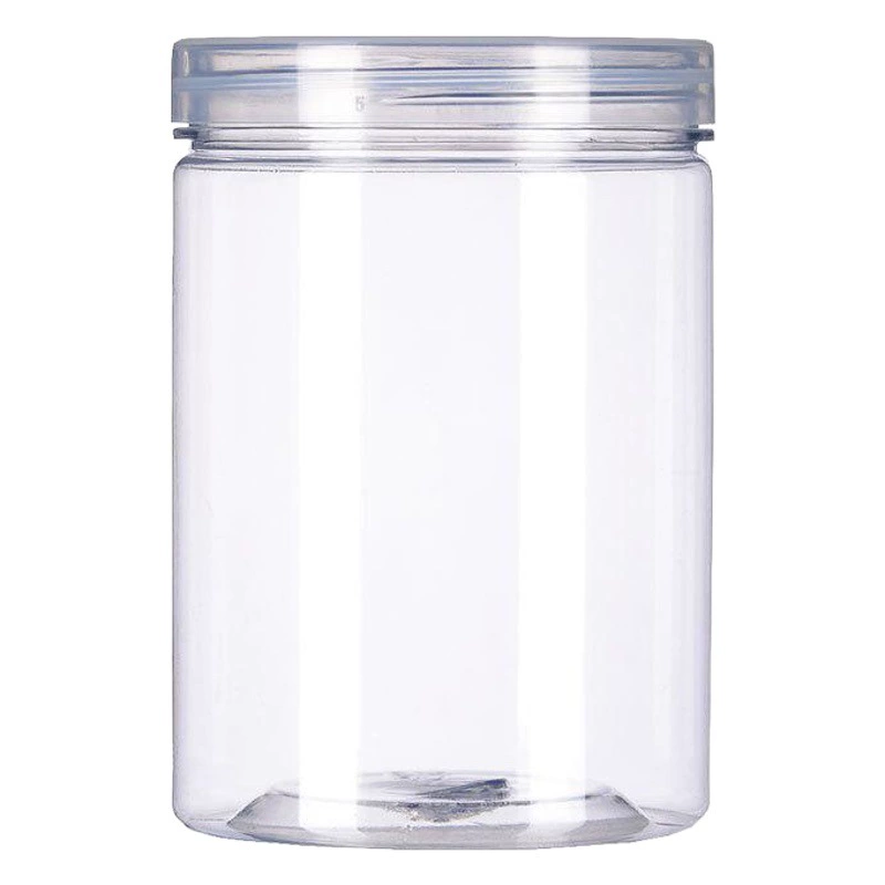 ПЭТ банки еда Герметичные банки слеза Упаковка Банки прозрачная бутылка с хрустальной винтовой крышкой Высокая проницаемость пластиковая бутылка