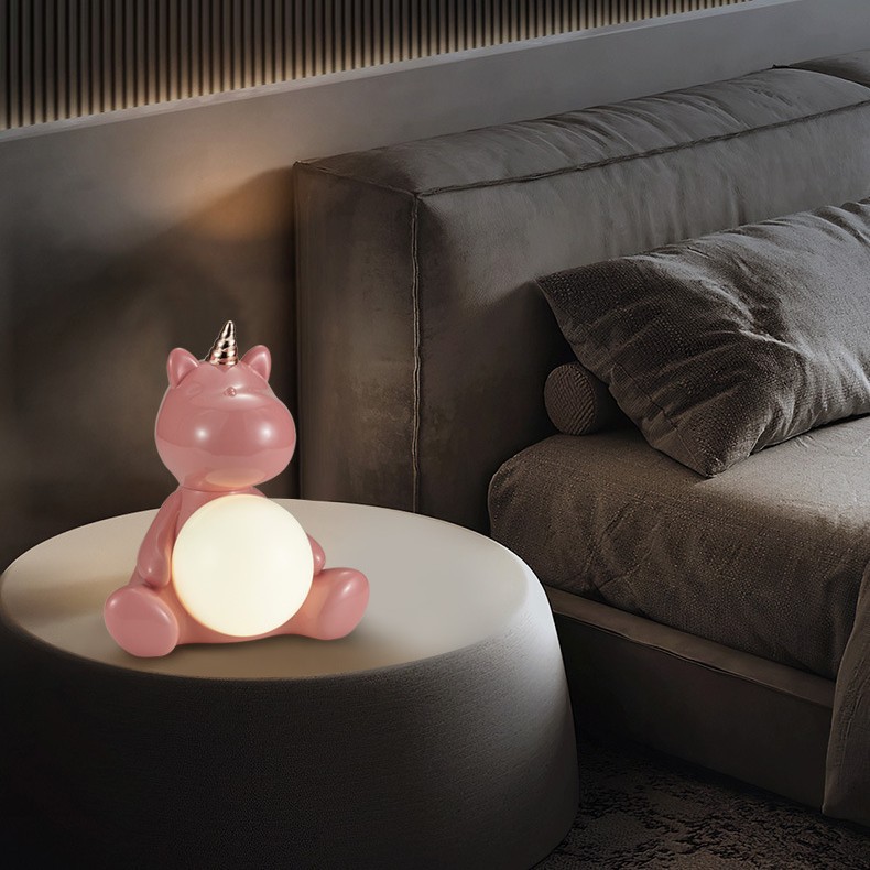 Lámpara de escritorio RGB colorida lámpara de atmósfera recargable controlada por teléfono móvil dormitorio estudio luces creativas unicornio luz de noche